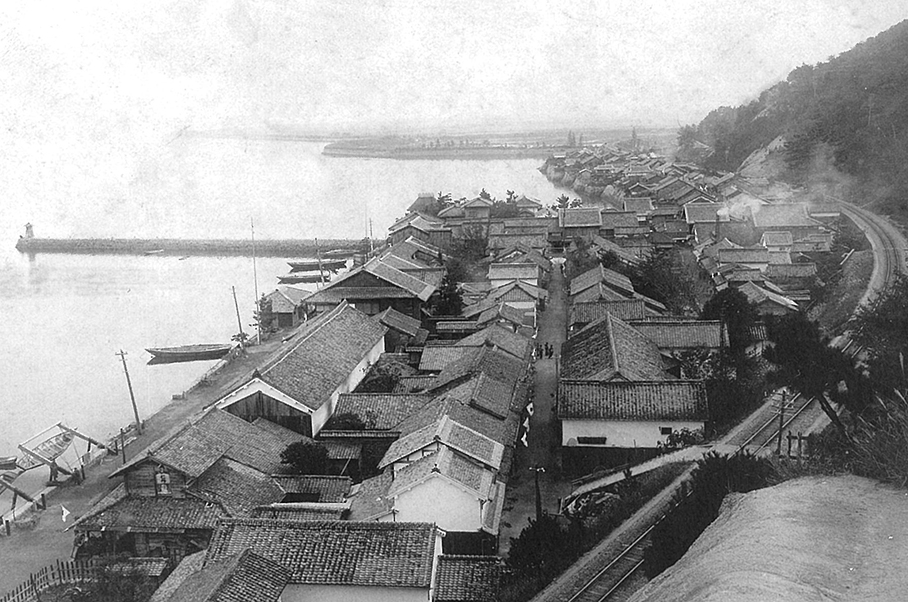 大正中期の岩国・新港（個人蔵）