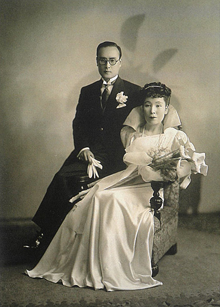 北原武夫との結婚写真（『宇野千代 女の一生』より）